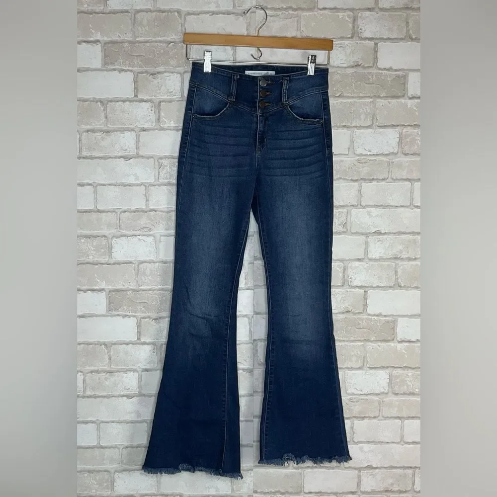 Altar'd State Distressed Raw Hem Flare Jeans Size 4